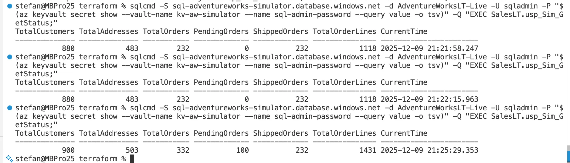 Simulation check
